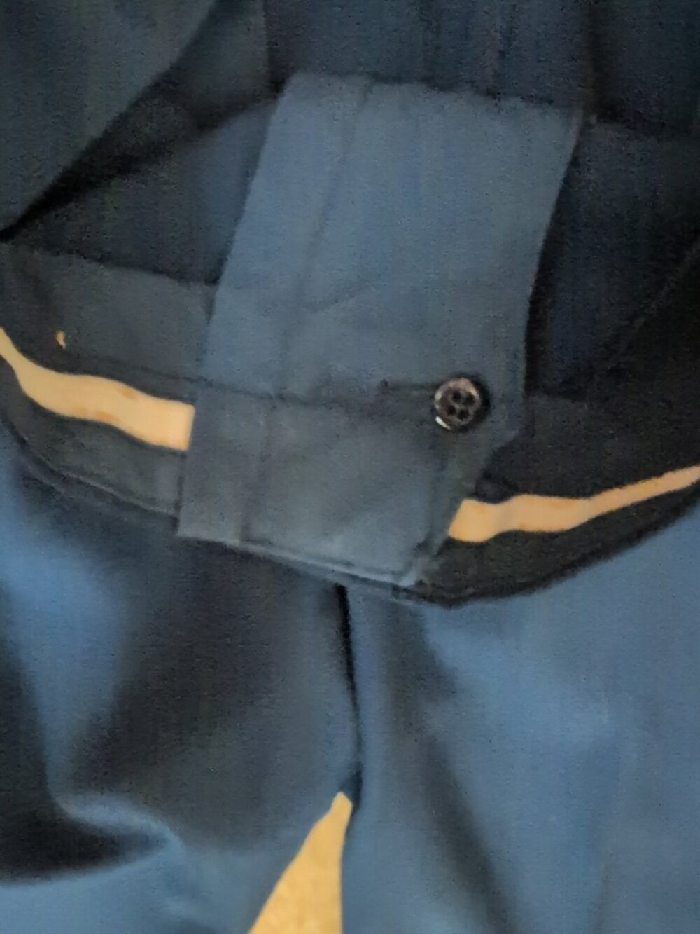 US Army Bremen-Bowden 451 Trousers Officer Mens 31R Pants Dress Blue Yellow Uni - Picture 6 of 14